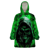 Skull Wearable Blanket Hoodie Try Again Tomorrow - Shopicos