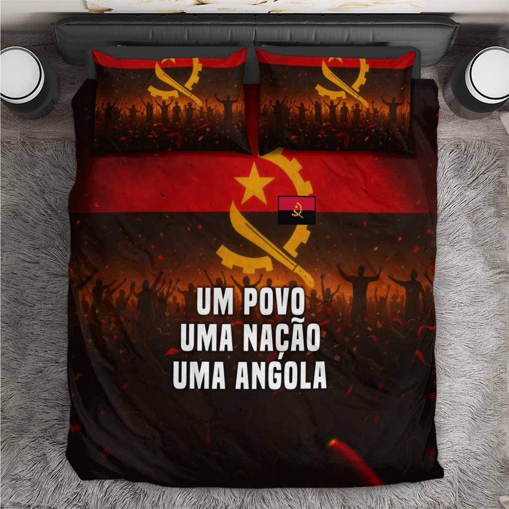 Angola Bedding Set with Red Black Yellow Grunge Design - Shopicos