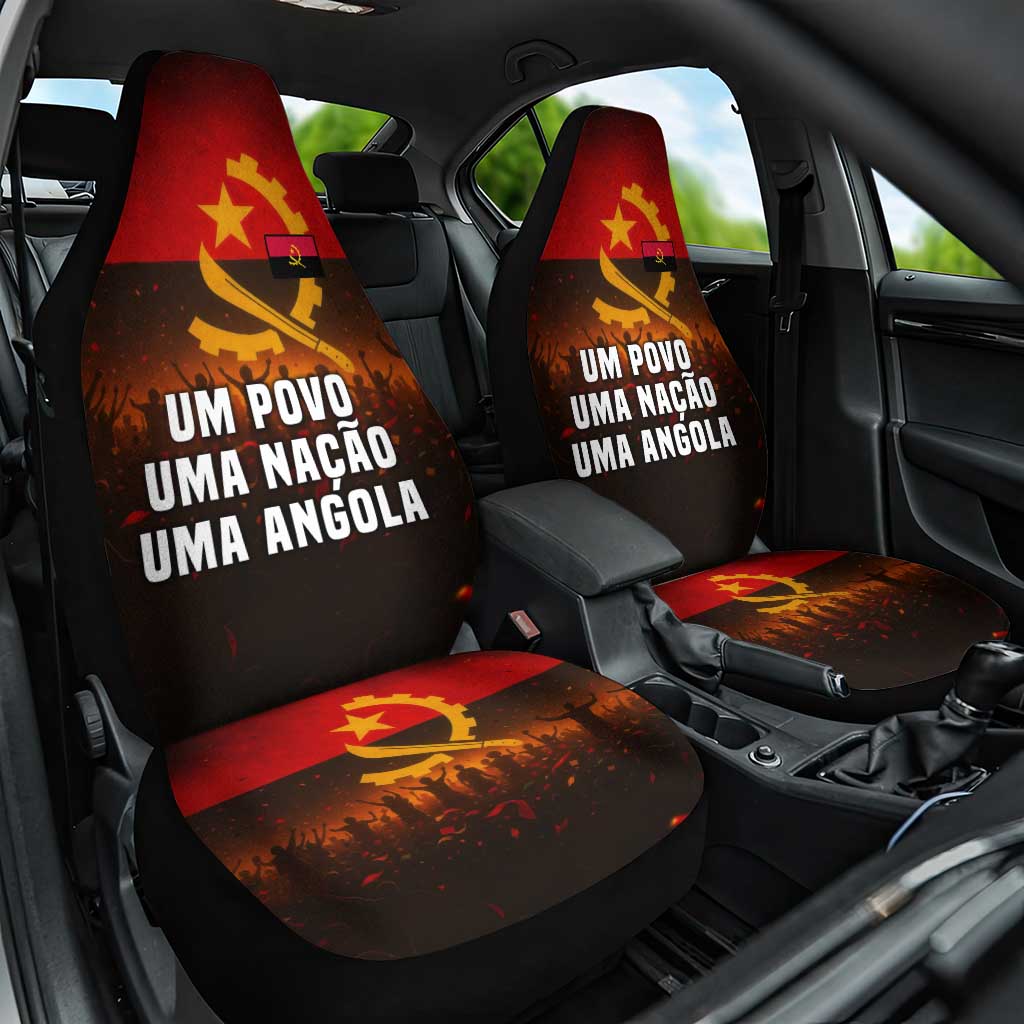 Angola Car Seat Cover with Red Black Yellow Grunge Design - Shopicos