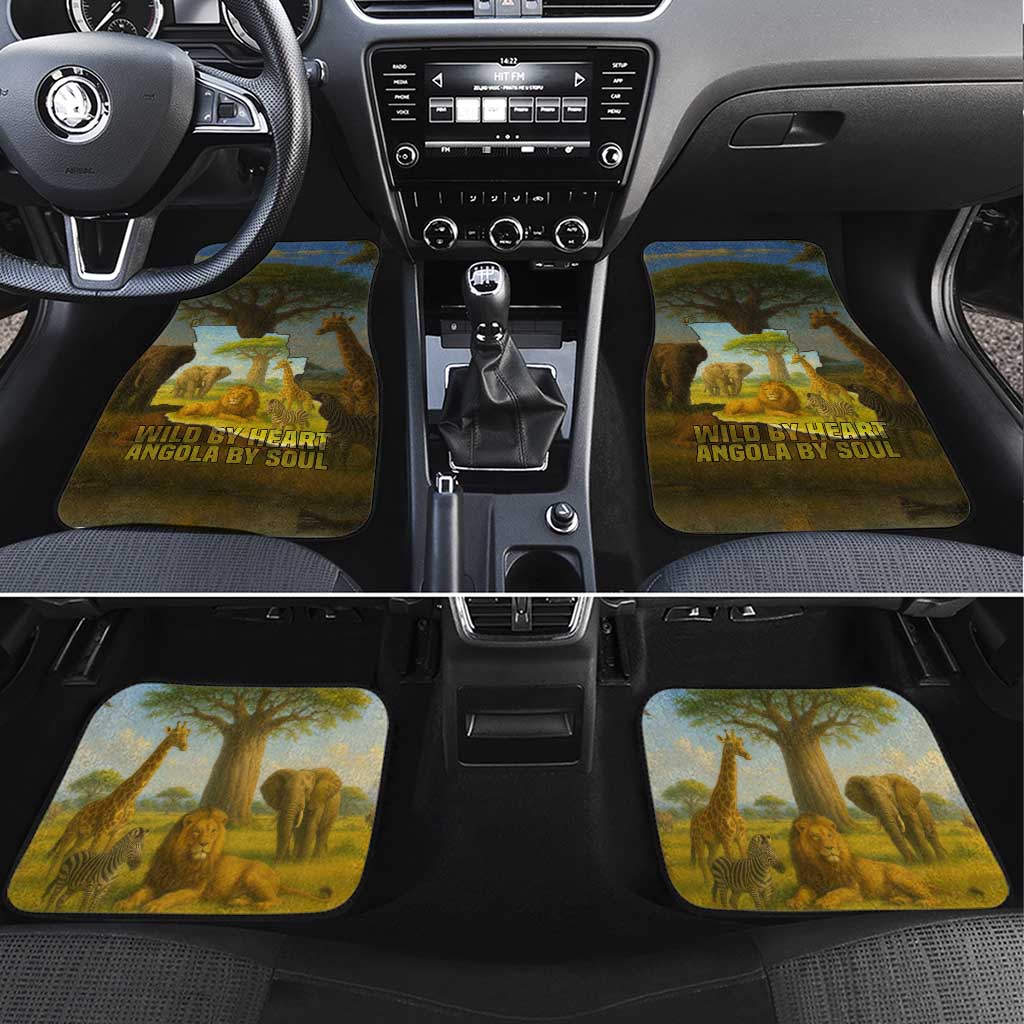 Angola Car Mats with Savannah Wildlife Design and African Animal - Shopicos