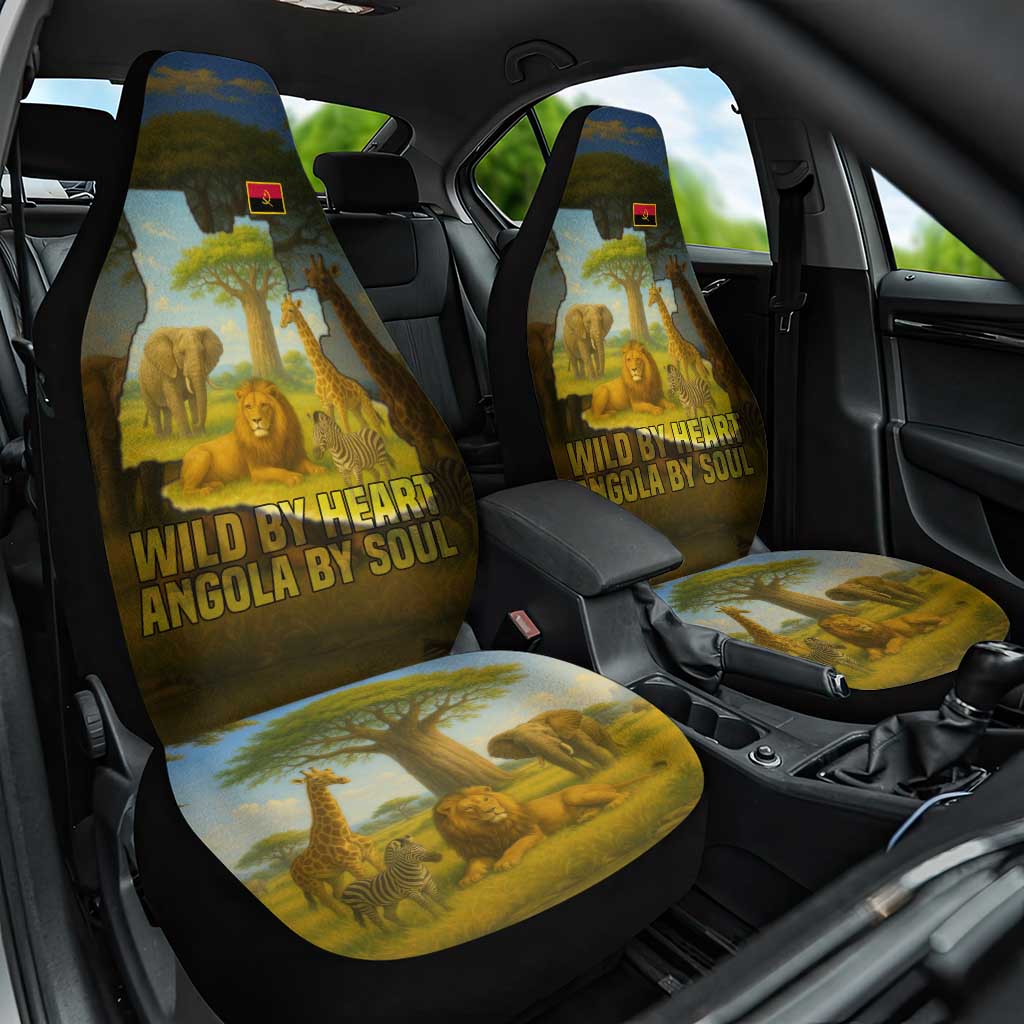 Angola Car Seat Cover with Savannah Wildlife Design and African Animal - Shopicos