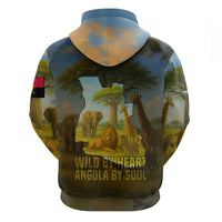 Angola Hoodie with Savannah Wildlife Design and African Animal - Shopicos