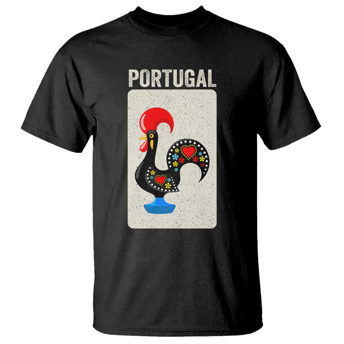 Portuguese Rooster T Shirt Galo de Barcelos Portugal Roots Pride Heritage Gift - Shopicos