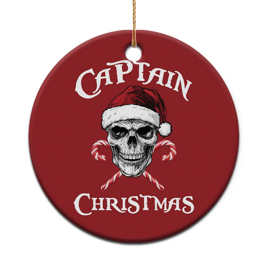 Funny Xmas Pirate Santa Christmas Ornament Captain Xmas Skull Candy Canes - Shopicos