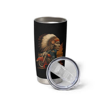 Indian American Rider Tumbler Cup Respect The Native Chief Native American Motorcycle - Shopicos