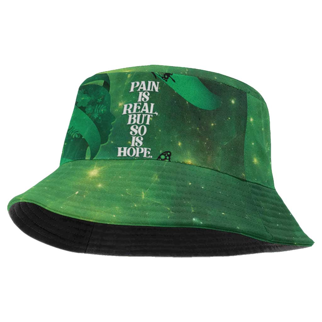 World Mental Health Awareness Month Bucket Hat Warriors Brave Strong Galaxy Vibes - Shopicos