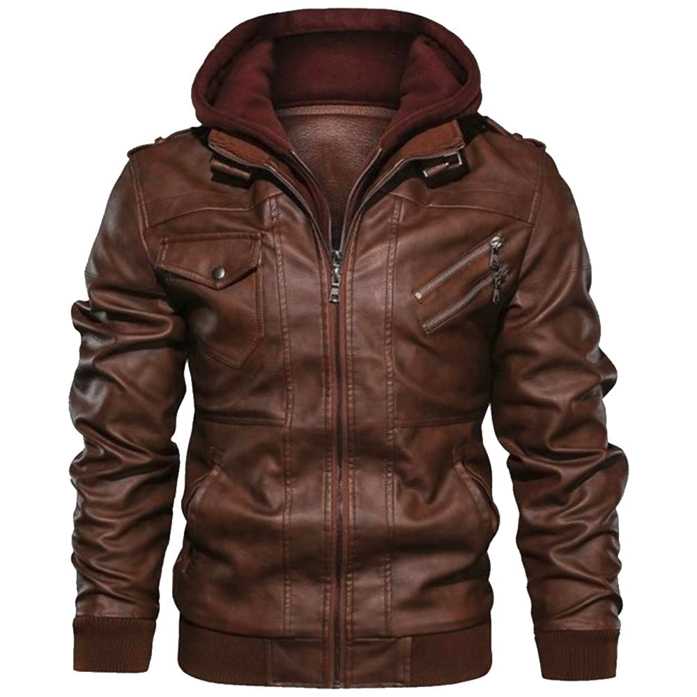 Viking Raven Bird In Flight Leather Jacket RLT12 - Shopicos