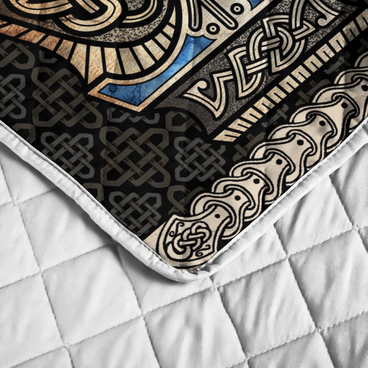 Viking Quilt Bed Set - Mjolnir Is The Hammer Of The Thunder God Thor In Norse Mythology RLT12 - Shopicos