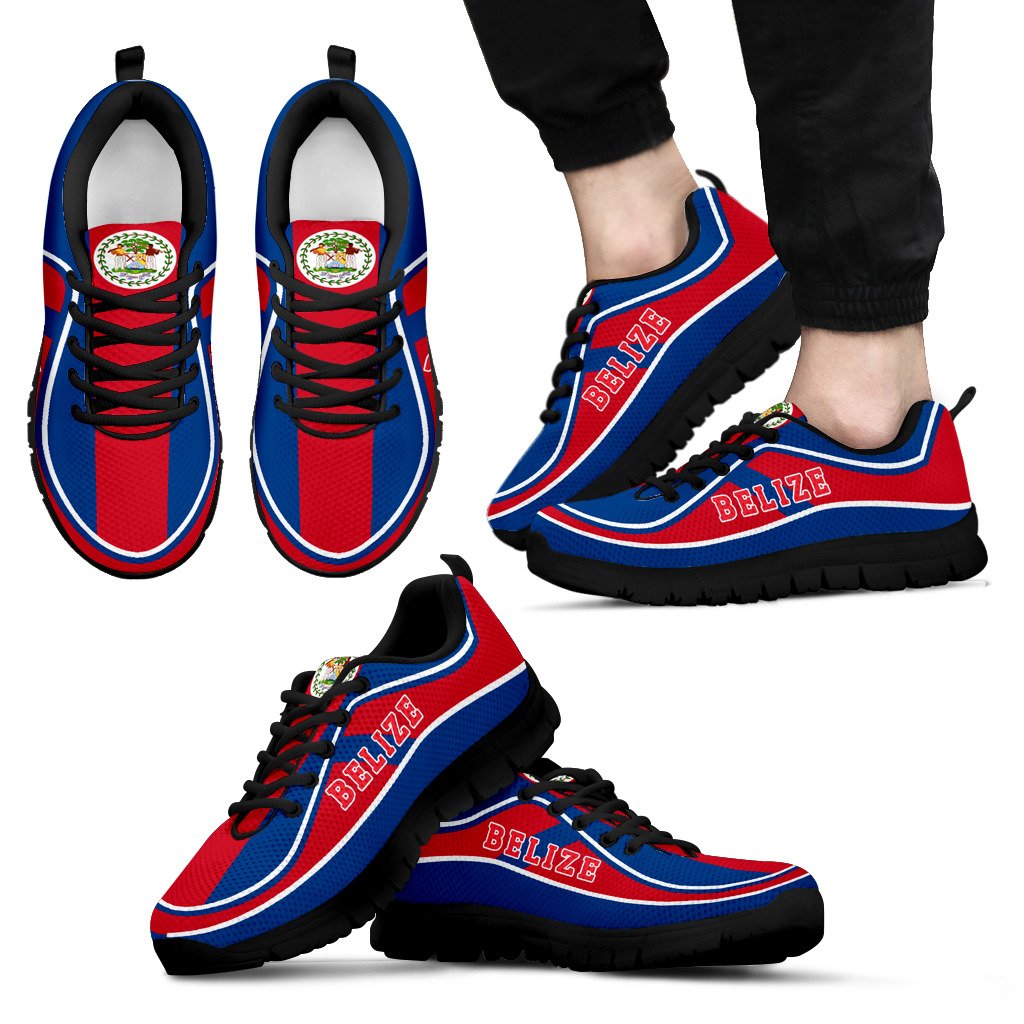 Belize Flag Color Sneakers - Shopicos