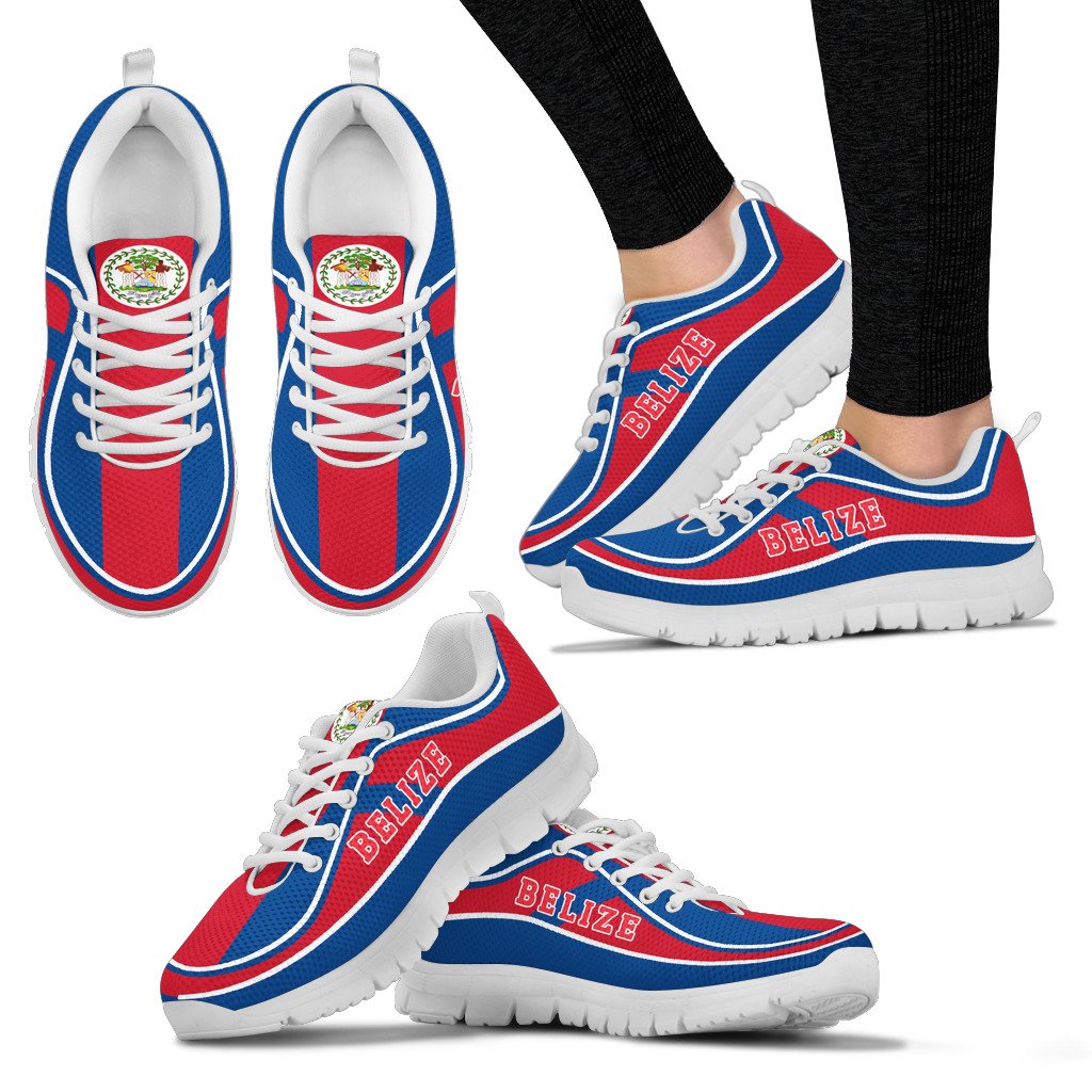 Belize Flag Color Sneakers - Shopicos