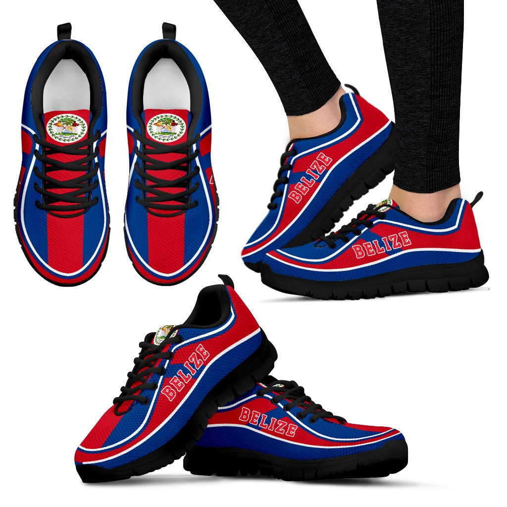 Belize Flag Color Sneakers - Shopicos