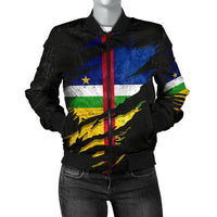 Central African Republic In Me Women's Bomber Jacket - Special Grunge Style RLT7 - Shopicos