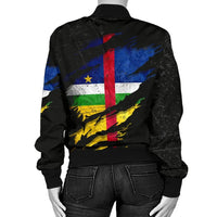 Central African Republic In Me Women's Bomber Jacket - Special Grunge Style RLT7 - Shopicos