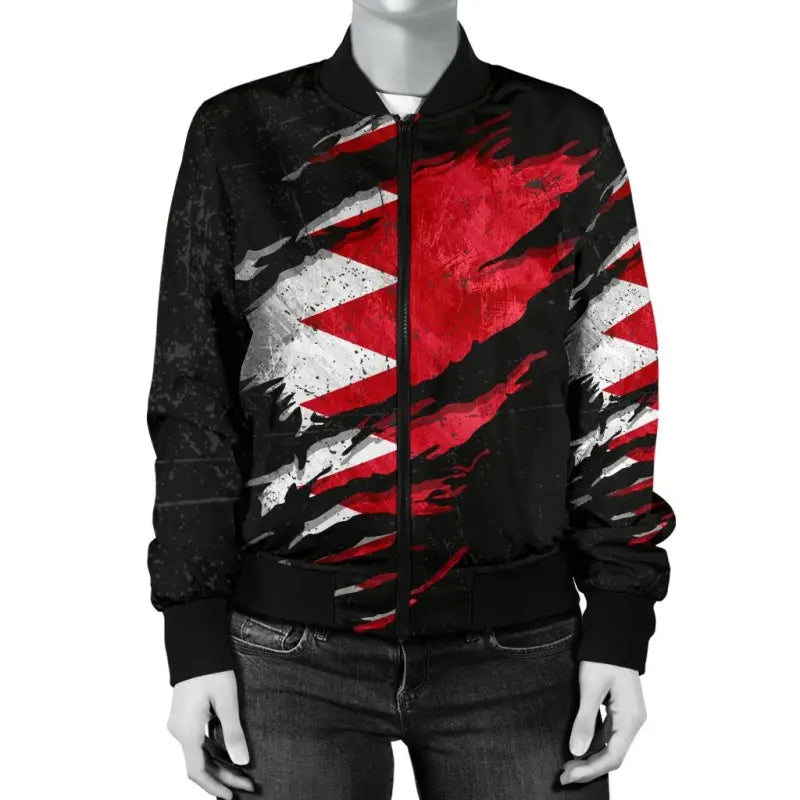 Bahrain In Me Womens Bomber Jacket - Special Grunge Style RLT8 - Shopicos