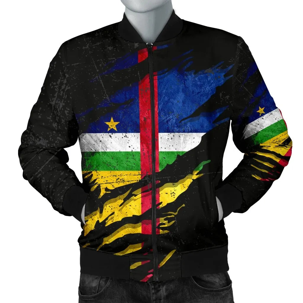 Central African Republic In Me Men's Bomber Jacket - Special Grunge Style RLT7 - Shopicos
