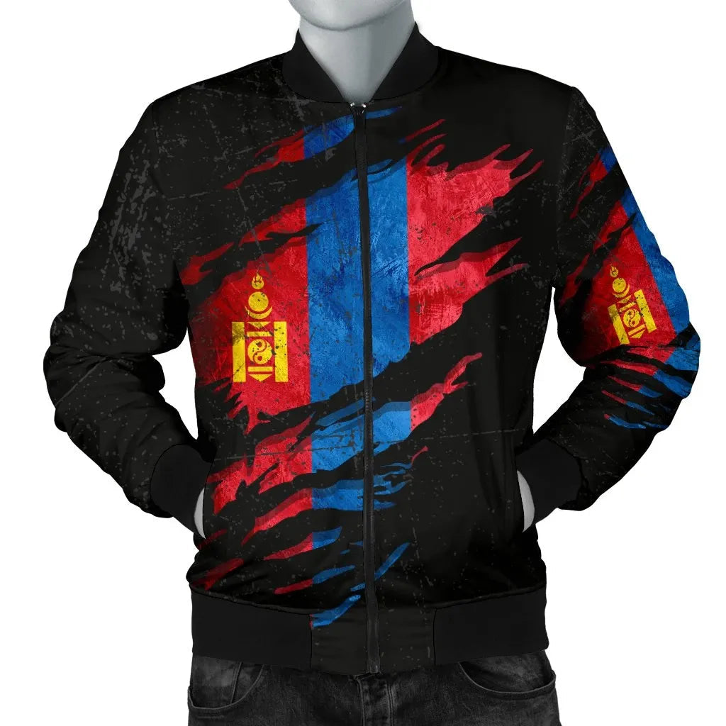 Mongolia In Me Men's Bomber Jacket Special Grunge Style RLT13 - Shopicos
