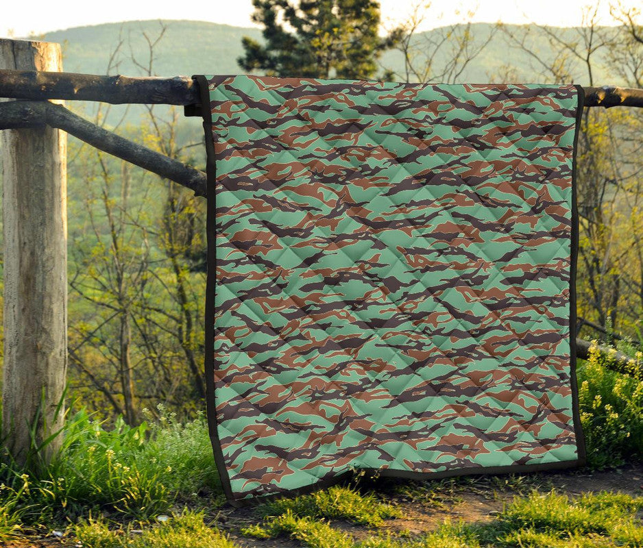 Army Guyana Tiger Stripe Camouflage Seamless Premium Quilt RLT8 - Shopicos