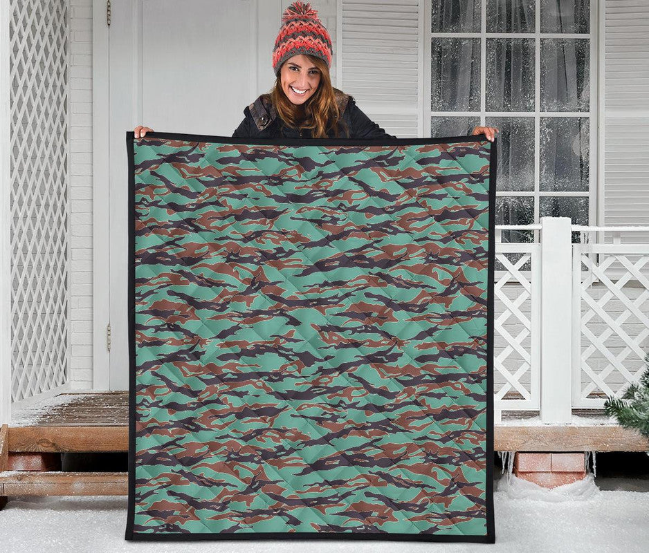 Army Guyana Tiger Stripe Camouflage Seamless Premium Quilt RLT8 - Shopicos