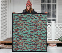 Army Guyana Tiger Stripe Camouflage Seamless Premium Quilt RLT8 - Shopicos