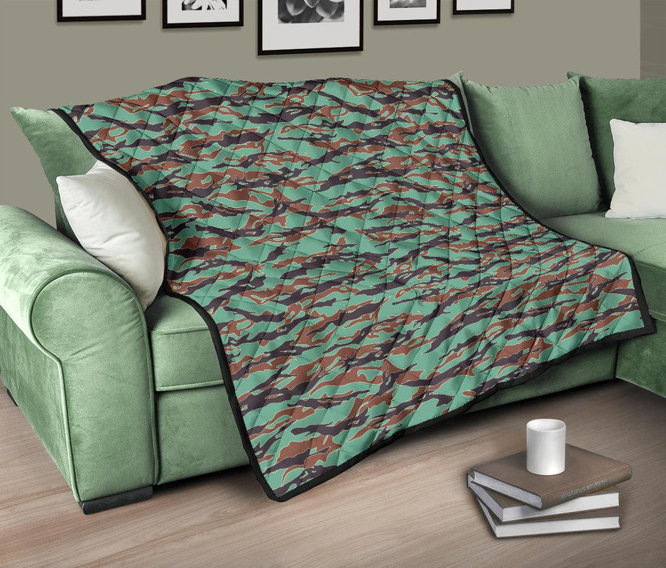 Army Guyana Tiger Stripe Camouflage Seamless Premium Quilt RLT8 - Shopicos