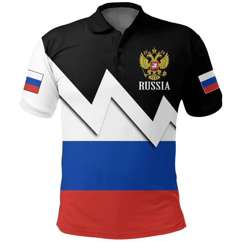 Russia Polo Shirt Original Flag RLT12 - Shopicos