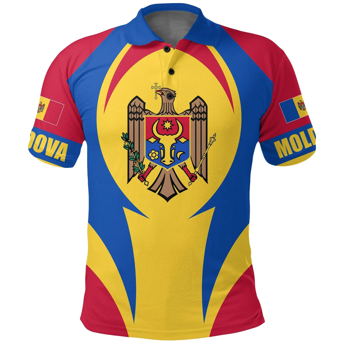Moldova Polo Shirt Action Flag A15 RLT13 - Shopicos