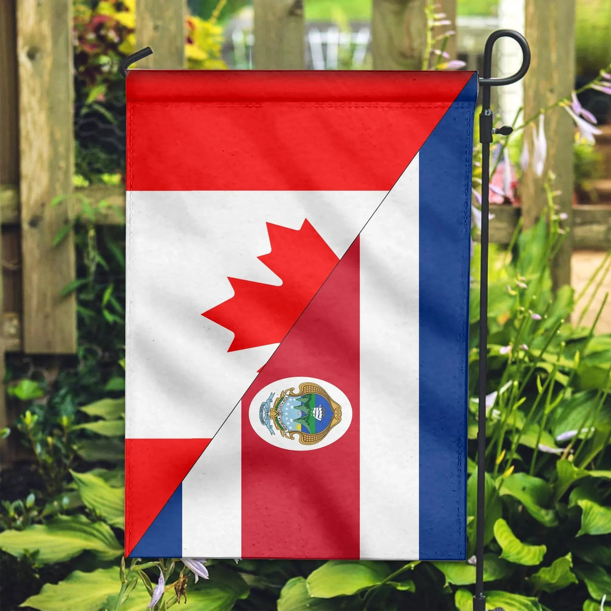 Canada Flag With Costa Rica Flag RLT13 - Shopicos