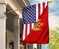 US Flag with Montenegro Flag RLT13 - Shopicos