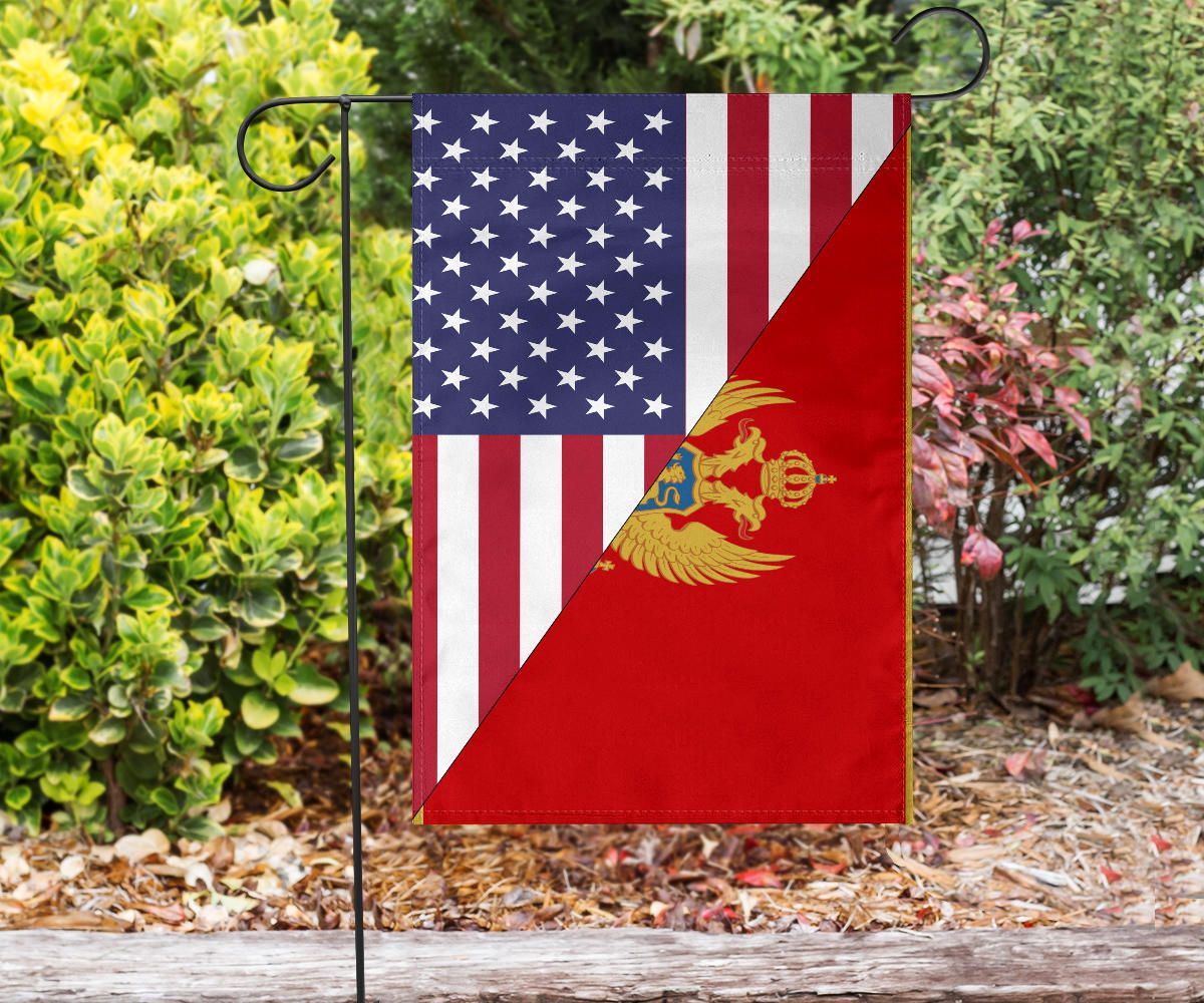 US Flag with Montenegro Flag RLT13 - Shopicos