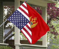 US Flag with Montenegro Flag RLT13 - Shopicos