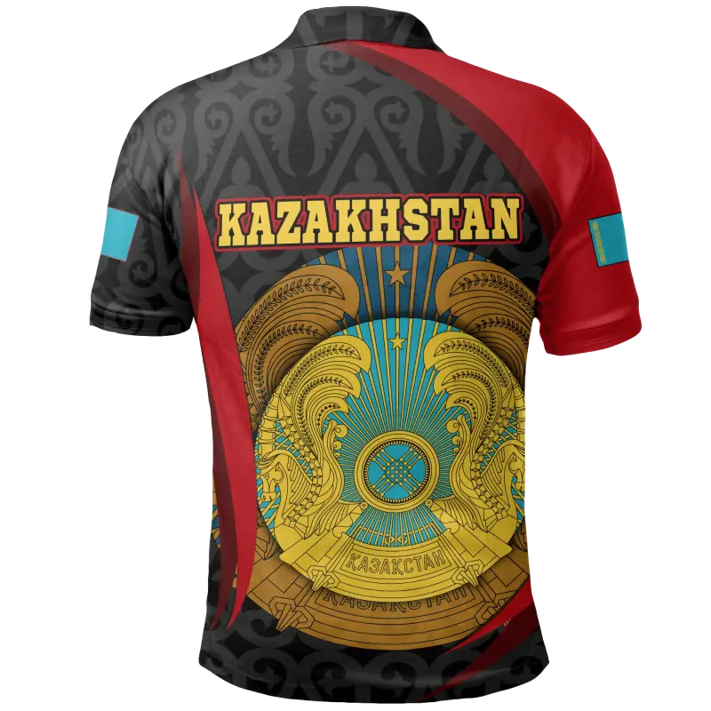 Kazakhstan Polo Shirt Kazakhstan Spirit RLT8 - Shopicos