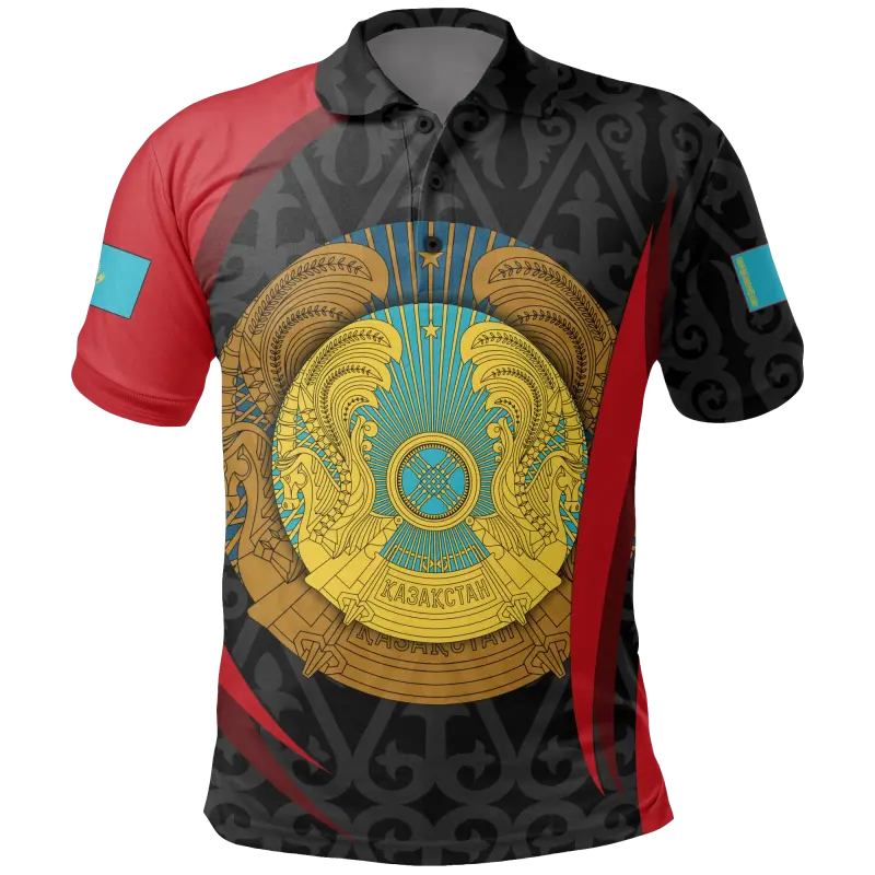 Kazakhstan Polo Shirt Kazakhstan Spirit RLT8 - Shopicos