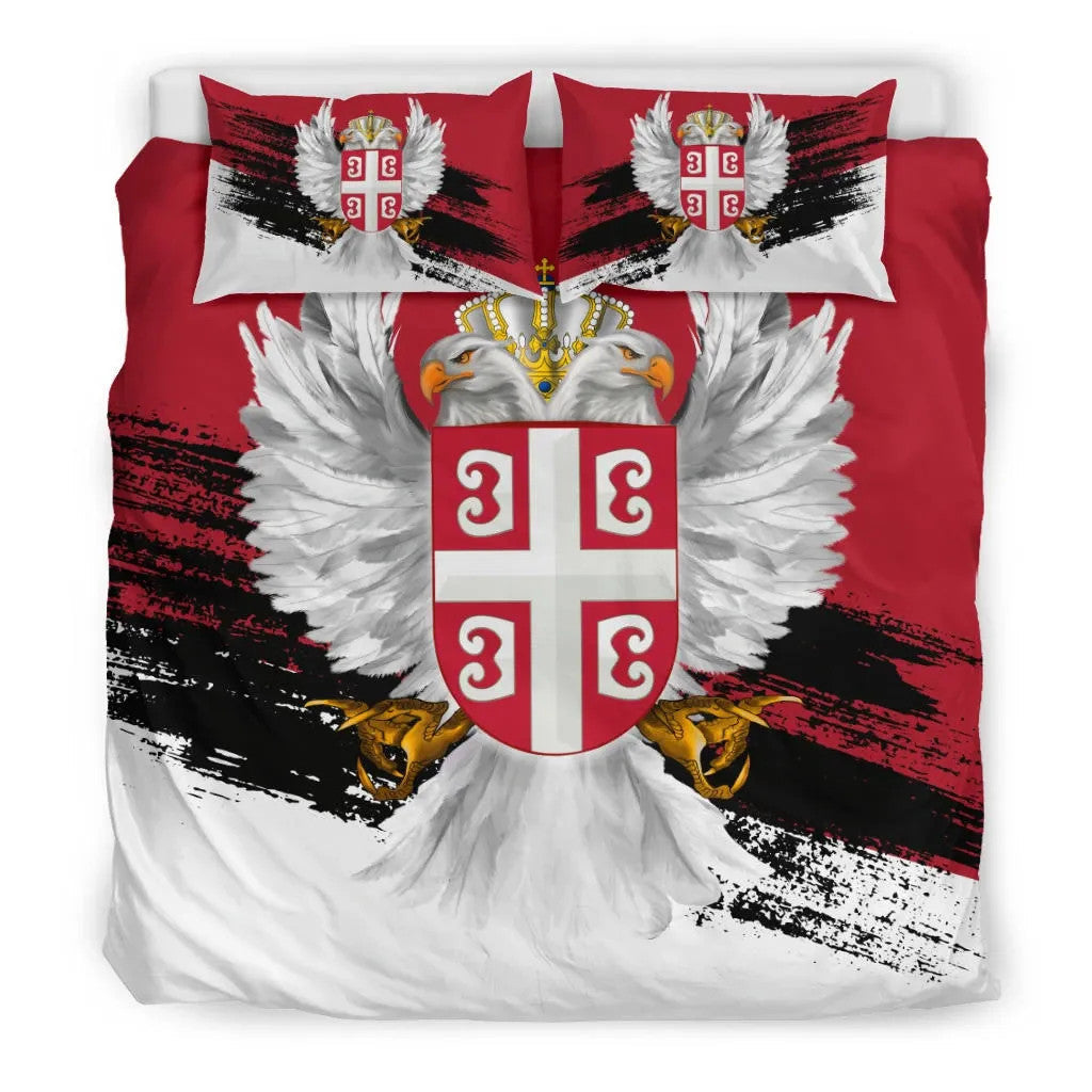 Serbia Bedding Set Serbian White Eagle RLT7 - Shopicos