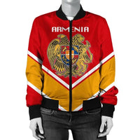 Armenia Coat Of Arms Women Bomber Lucian RLT8 - Shopicos