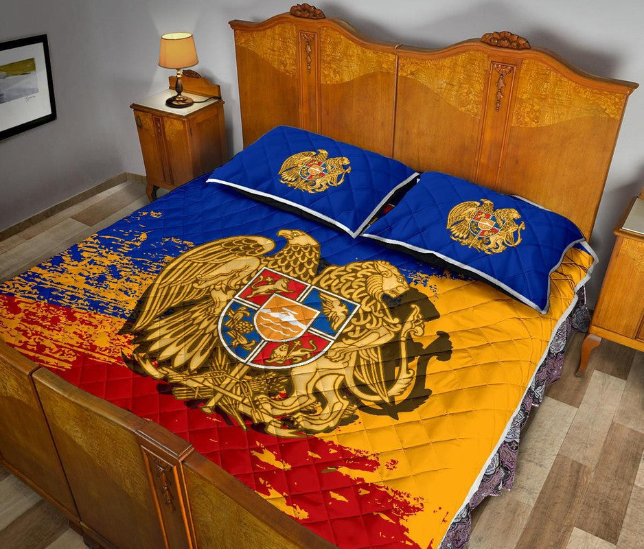 Armenia Quilt Bed Set - Armenia Blue RLT8 - Shopicos