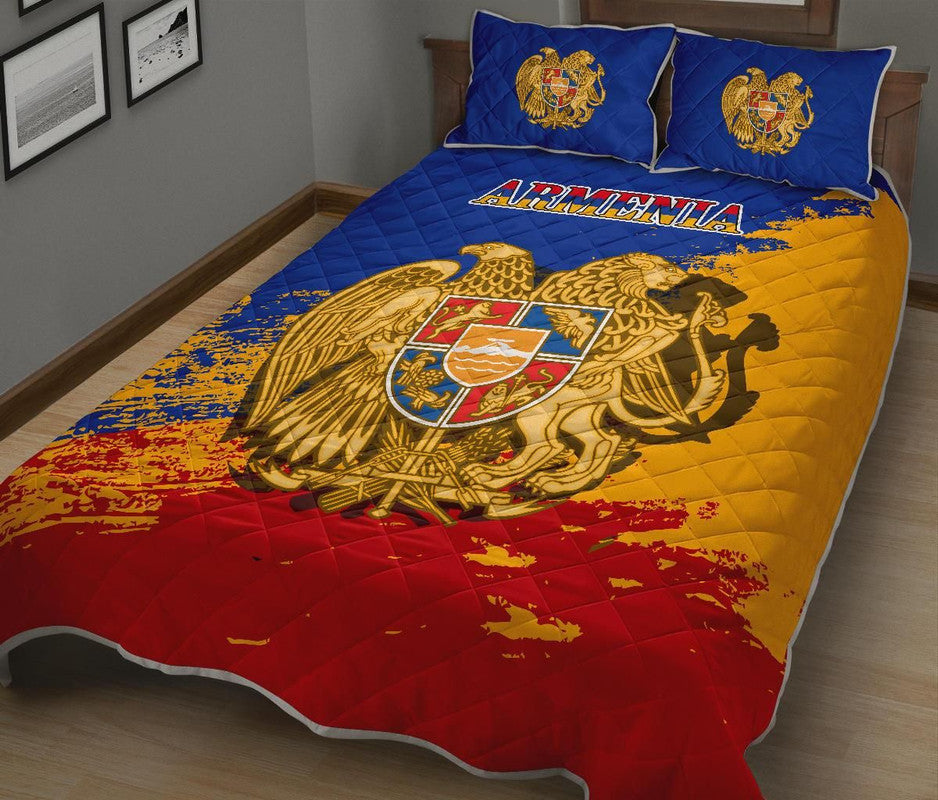 Armenia Quilt Bed Set - Armenia Blue RLT8 - Shopicos