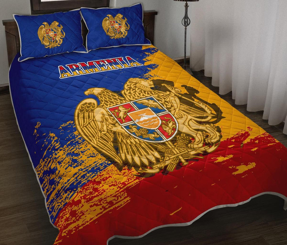 Armenia Quilt Bed Set - Armenia Blue RLT8 - Shopicos
