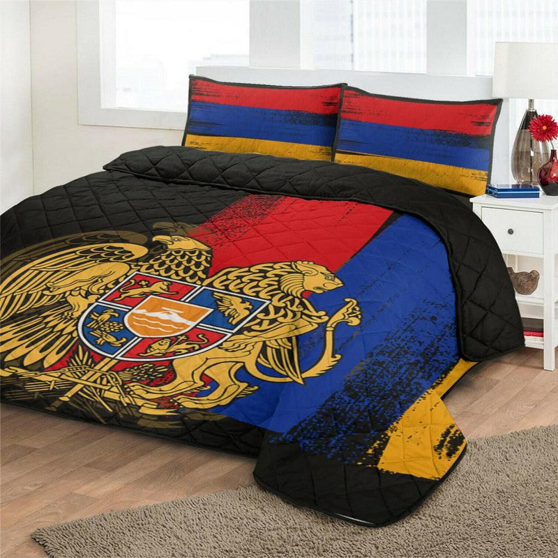 Armenia Flag Quilt Bed Set Flag Style RLT8 - Shopicos