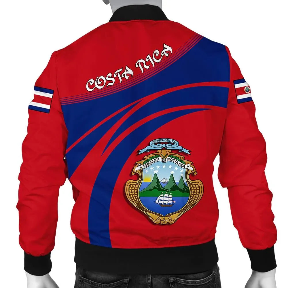 Costa Rica Coat Of Arms Men Bomber Jacket Sticket RLT13 - Shopicos
