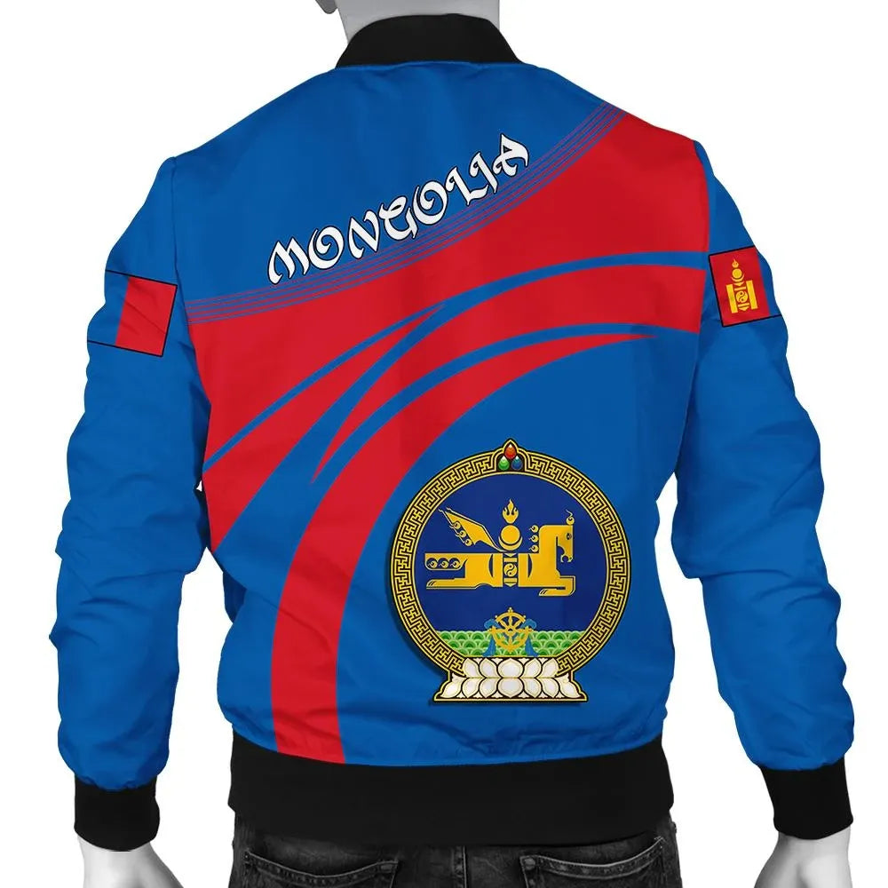 Mongolia Coat Of Arms Men Bomber Jacket Cricket RLT13 - Shopicos
