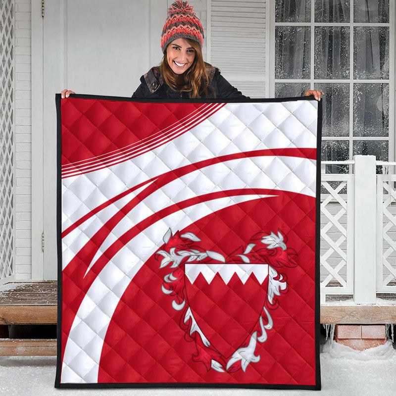 Bahrain Coat Of Arms Premium Quilt Cricket RLT8 - Shopicos