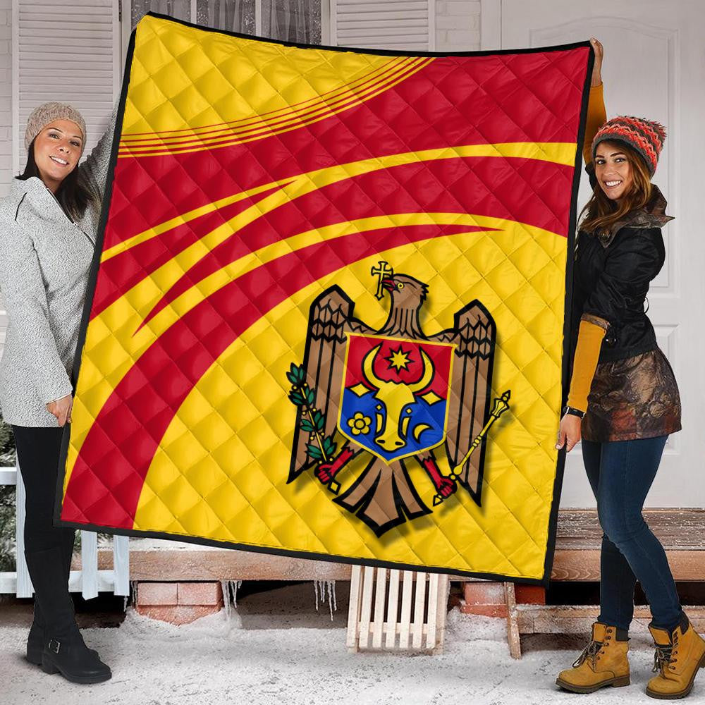 Moldova Coat Of Arms Premium Quilt CricketW RLT13 - Shopicos