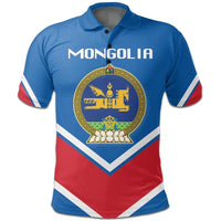 Mongolia Coat Of Arms Polo Lucian Style RLT13 - Shopicos
