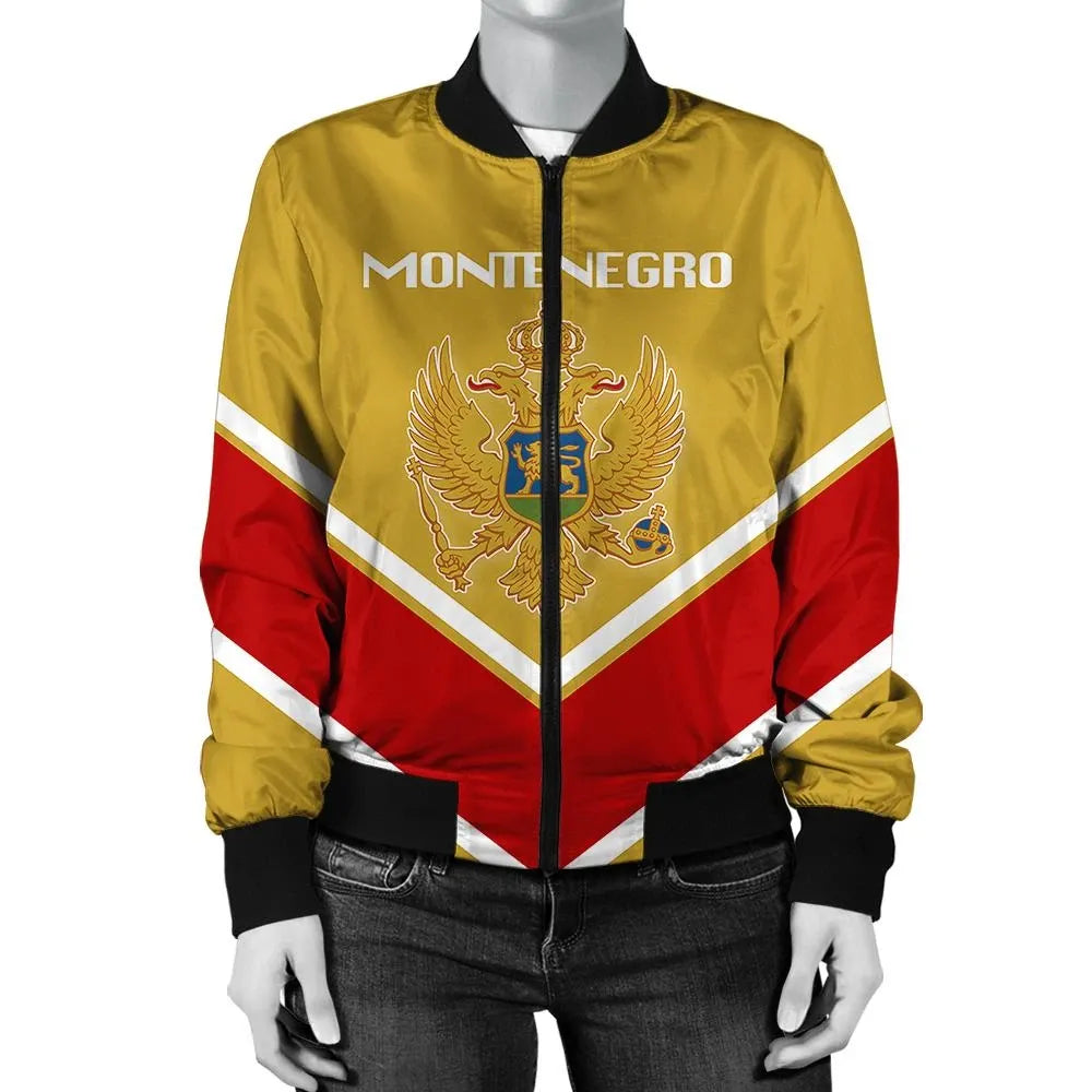 Mongolia Coat Of Arms Women Bomber Jacket Lucian Style RLT13 - Shopicos