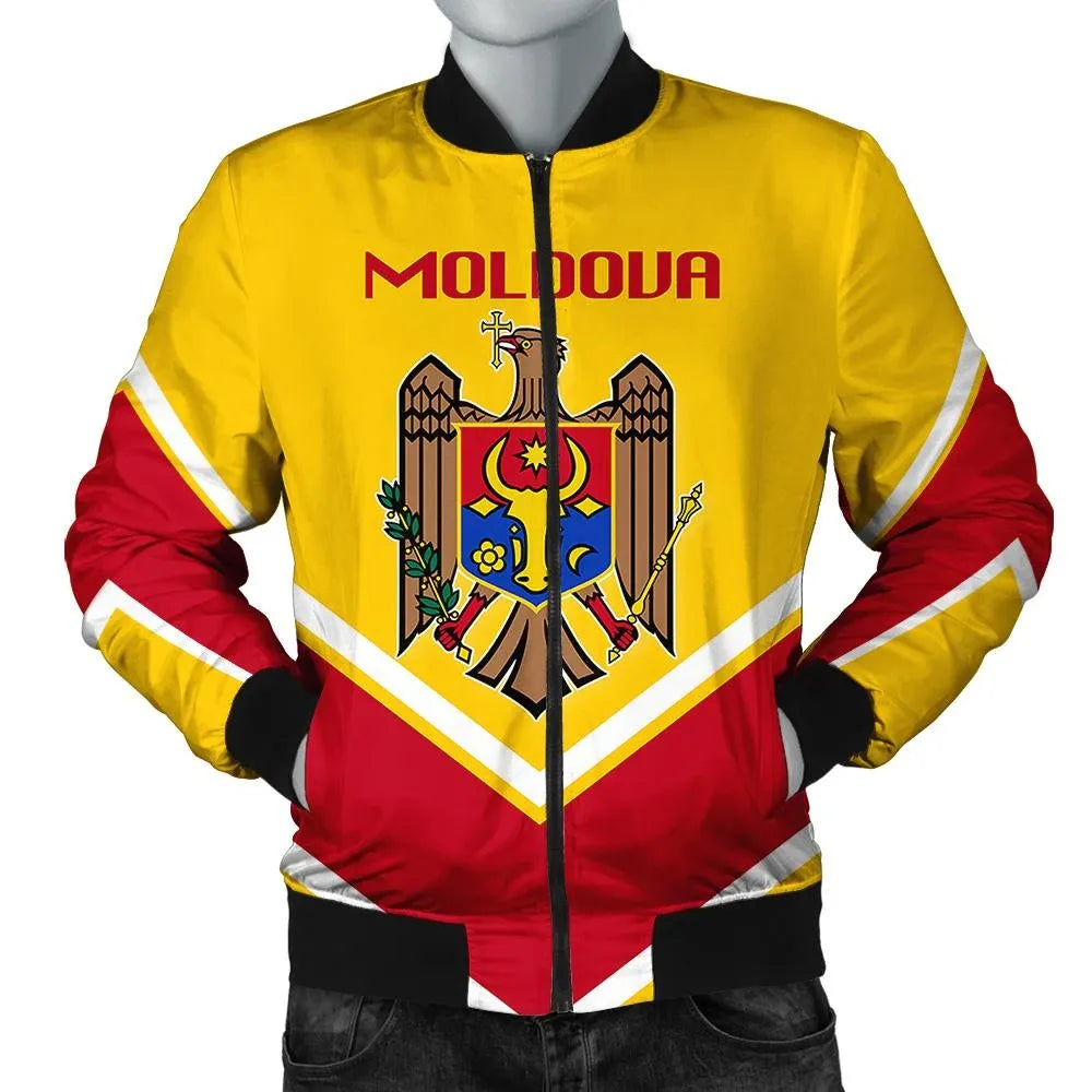 Moldova Coat Of Arms Men Bomber Jacket Lucian StyleW RLT13 - Shopicos