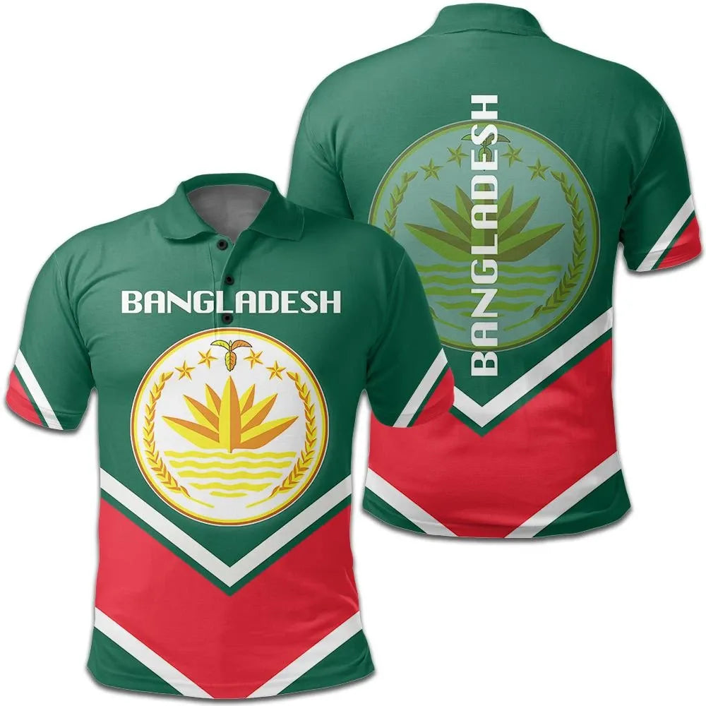 Bangladesh Coat Of Arms Polo Lucian Style RLT6 - Shopicos