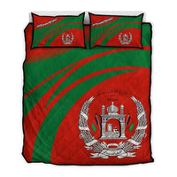 Afghanistan Coat Of Arms Quilt Bed Set Cricket RLT8 - Shopicos