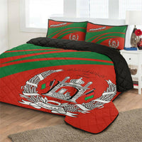 Afghanistan Coat Of Arms Quilt Bed Set Cricket RLT8 - Shopicos