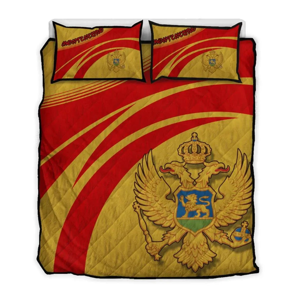 Montenegro Coat Of Arms Quilt Bed Set Cricket RLT13 - Shopicos