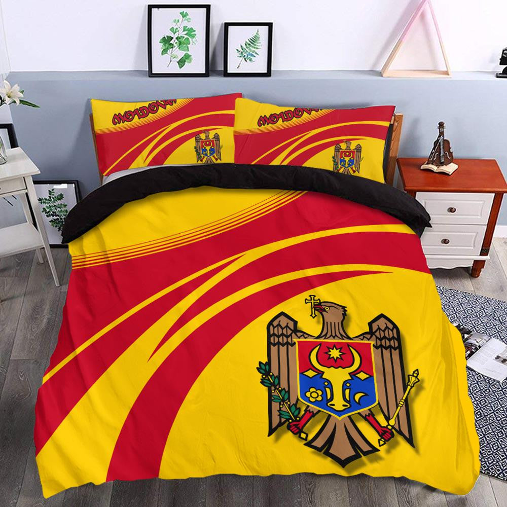 Moldova Coat Of Arms Bedding Set CricketW RLT13 - Shopicos
